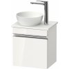 Duravit Sivida skrinka 40x32.5x44 cm závesná kúpeľňová skrinka pod umývadlo biela-chrómová SV4656R10220000