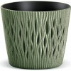Prosperplast Kvetináč SANDY ROUND ECO WOOD zelený 22,5 cm
