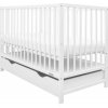 NEW BABY Detská postieľka so šuplíkom BASIC biela 125x65x87 biela