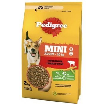 Pedigree Adult Mini hovädzie mäso a zelenina 2 kg