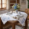 RAEBEL Tradičný bielo-modrý obrus s kvetinovým motívom 5898 biela Polyester 85x85 cm