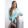 Fashionweek košelová blúzka z ľahkej a príjemnej bavlny K65622 mentolová
