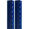 Majster Regál Extra stojiny pre bezskrutkové celokovové regály profilu T 2500x70x40mm modrej farby, 2 kusy