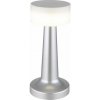 GLOBO 58447N ANGELIKA dotyková stolná lampička V215mm LED 1W/55lm 2700+6500+4000K matný nikel, biela, vrátane batérie CR18650 800mAh 3,7V, USB-C kábel