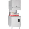 Kapotová myčka s dávkovačem mycího a leštícího prostředku, koš 500x500 mm, 630x770x1485 mm | ASBER, GEX-H500 DD inox