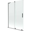 MEXEN/S - Velar L dvojkrídlová posuvná vaňová zástena 120 x 150, transparent, grafit kartáčovaná 896-120-003-01-66