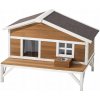 Domček Pre Mačku 110,5x85,3x78,7CM Drevený, Zateplený a Izolovaný Vonkajší