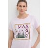 Bavlnené tričko MAX&Co. x FATMA MOSTAFA dámske,fialová farba,2416941018200 L