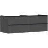 Hansgrohe Xelu Q Umývadlová skrinka, 50x136x55 cm, 4 zásuvky, matná sivá/matná čierna 54087670-HG