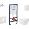 Grohe Rapid SL - Set predstenovej inštalácie, klozetu Oudee Vortex a dosky softclose, tlačidlo Skate Cosmopolitan, alpská biela SANI11BA3108