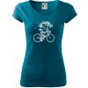 Gravel Bike - kostra - Dámske tričko Pure - L ( Petrolejová )