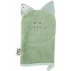EKO Žinka bavlnená s uškami Cat Olive green 20x15 cm