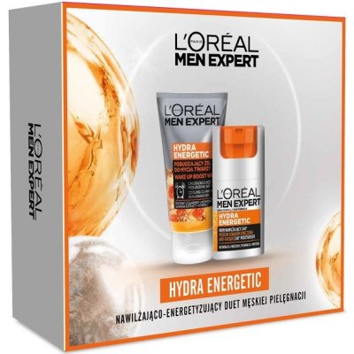 L'Oréal Paris, Men Expert Hydra Energetic sada hydratačný krém proti známkam únavy 50ml + osviežujúci umývací krém na tvár 100ml
