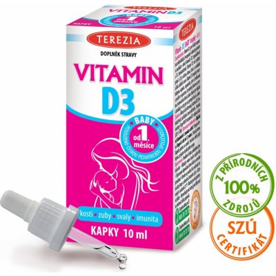 Terezia Vitamin D3 Baby od 1.měsíce 400 IU 10 ml