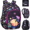Školský ruksak s viacerými priehradkami CoolPack čierny, viacfarebný, zelený