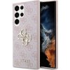 Guess PU 4G Metal Logo Zadní Kryt pro Samsung Galaxy S24 Ultra Pink GUHCS24L4GMGPI