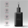 AXAGON ACU-PQ45 GaN nabíjačka do siete 45W, 2x port (USB-A + USB-C), PD3.0/PPS/QC4+/SFC 2.0/AFC/Apple