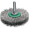 Lessmann 417362 | Rotačná kefa so stopkou priemer 6 mm nehrdzavejúci drôt, zvlnený priemer 70x12 / 0,30 nerezový drôt, zvlnený