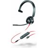 Poly Blackwire 3315 Monaural Microsoft Teams Certified USB-C Headset +3.5mm Plug +USB-C/A Adapter 8X218AA (8X218AA)