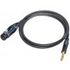 Canare L-2T2S mikrofónový kábel 6,0mm, XLR (F) / JACK TRS 6,3mm 5m, BLK