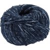 Priadza NATURA DENIM 50g, tmavomodrý melír - odtieň 17