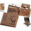 Kožená poľovnícka peňaženka - motív Jeleň