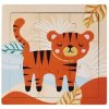Ostaria Detské drevené puzzle 9 dielikov 4 vzory Vzor: Tiger