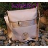 Kabelka smotanová zlatá crossbody LAURA BIAGGI