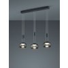 TRIO 342010332 MADISON závesné svietidlo SMD LED 3x8W/900lm 3000K čierna matná, chróm, switchdimmer