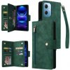 Multifunkčné peňaženkové puzdro BUCKLE na váš Xiaomi Redmi Note 12 5G - Zelená