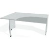 Hobis Pracovný stôl Gate, ergo, pravý, 160x75,5x120 cm, sivá/sivá