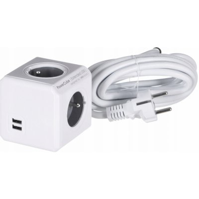 PowerCube EXTENDED USB, Grey 2x USB, kabel 3m