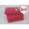 Set 2 uterákov EKONOM vínový + uterák ZADARMO