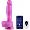 HiSmith WDA024-M Wildolo Fantasy Glitter Vibrating Silicone Dildo with App 25.5cm Pink