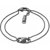 Emporio Armani Čierny pánsky náramok s kryštálmi EGS3173001