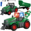 TRAKTOR S PRÍVESOM S DIAĽKOVÝM OVLÁDAČOM R/C VEĽKÝ TRAKTOR VOZIDLO NA LED AKUMULÁTOR