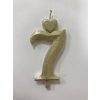 Dortisimo Sviečka malé číslo 7 zlaté
