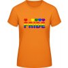 Dámske PRIDE Tričko s Dúhovým dizajnom Pride Oranžová