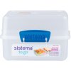 Sistema TO GO Krabička na desiatu s 2 oddielmi 1,4 l, modrá