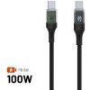 FIXED FIXDD-CC12-BK USB-C/USB-C s displejom a podporou PD, USB 2.0 100 W, 1,2m, černý
