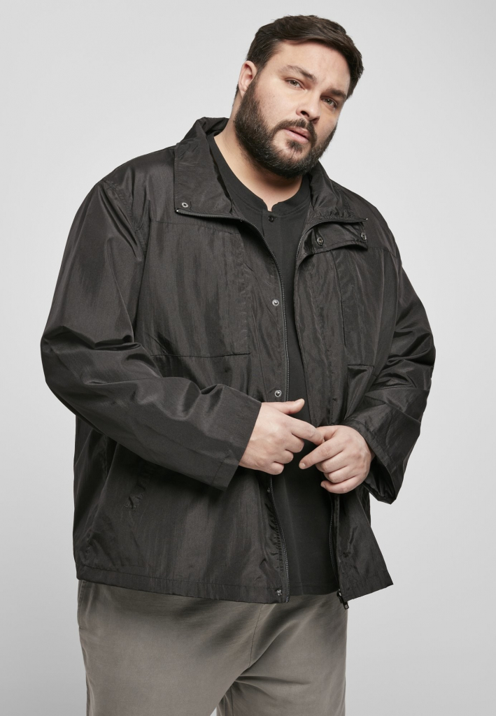 Urban Classics Double Pocket Nylon Crepe jacket Black