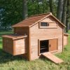 Kurník pre 8 sliepok z masívneho jedľového dreva, 2x hniezdo na znášku. Roky, 185x84x112cm.