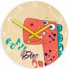 ModernClock Detské nástenné hodiny Ami Dinosaurus 30 cm viacfarebné