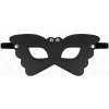 KINK Kožená maska Motýľ 20x9 cm - nastaviteľná, čierna