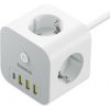 Kábel predlžovací Baseus PRKK3X3USBBASWH 3x zásuvka + 3x USB + 1x USB-C 20W 1,5m bílý