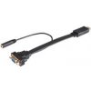 AKASA kabel HDMI na VGA, s audio kabelem, 20cm, černý AK-CBHD18-20BK