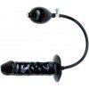 Mister B Inflatable Butt Plug M, čierny latexový nafukovací análny kolík 16 x 4,5 cm