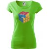 Rubikova kocka kreslená - Dámske tričko Pure - XS ( Apple Green )