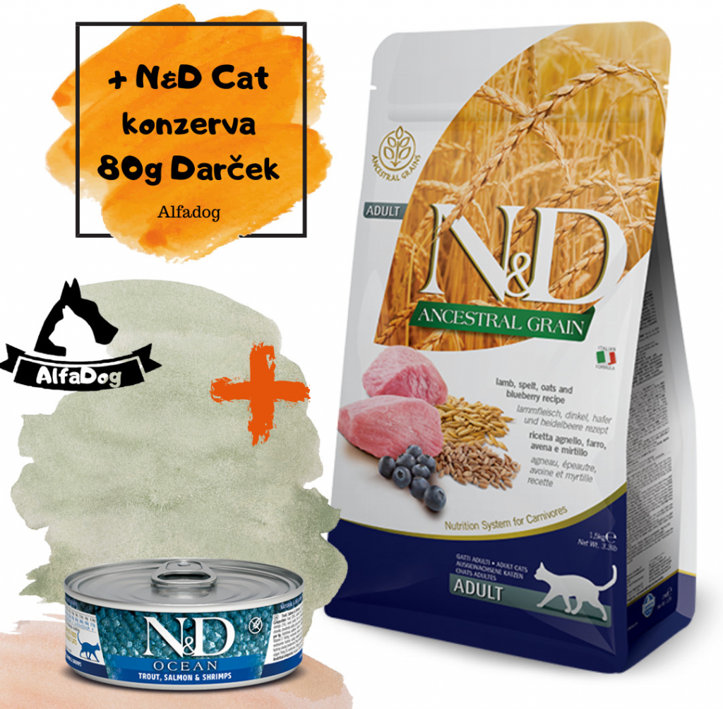 N & D cat LG adult Lamb & Blueberry 5 kg