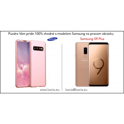 Púzdro Roybens 360 Full Body pre Samsung + tvrdené sklo - Ružové Samsung: Galaxy S9 Plus